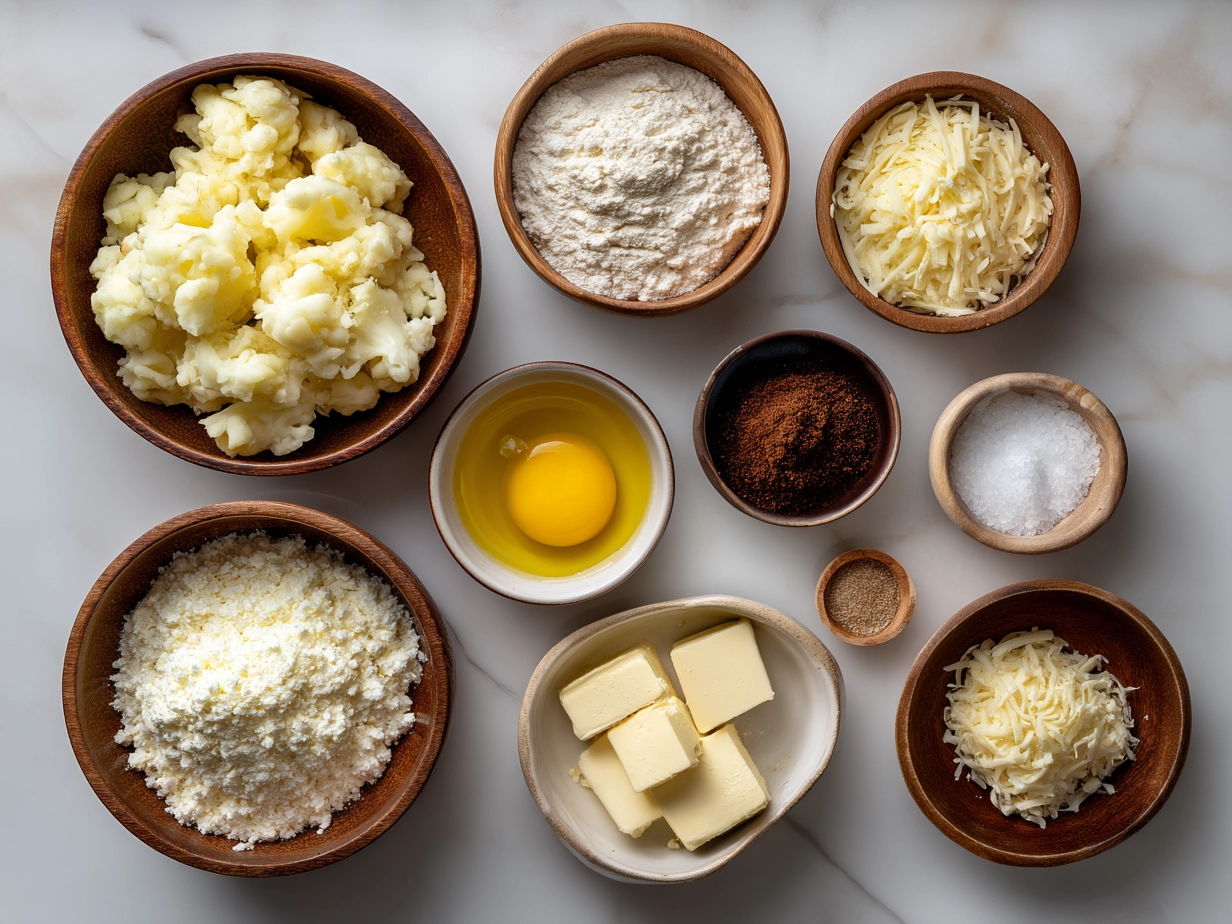 Ingredients for Cheesy Funeral Potatoes laid out on kitchen counter