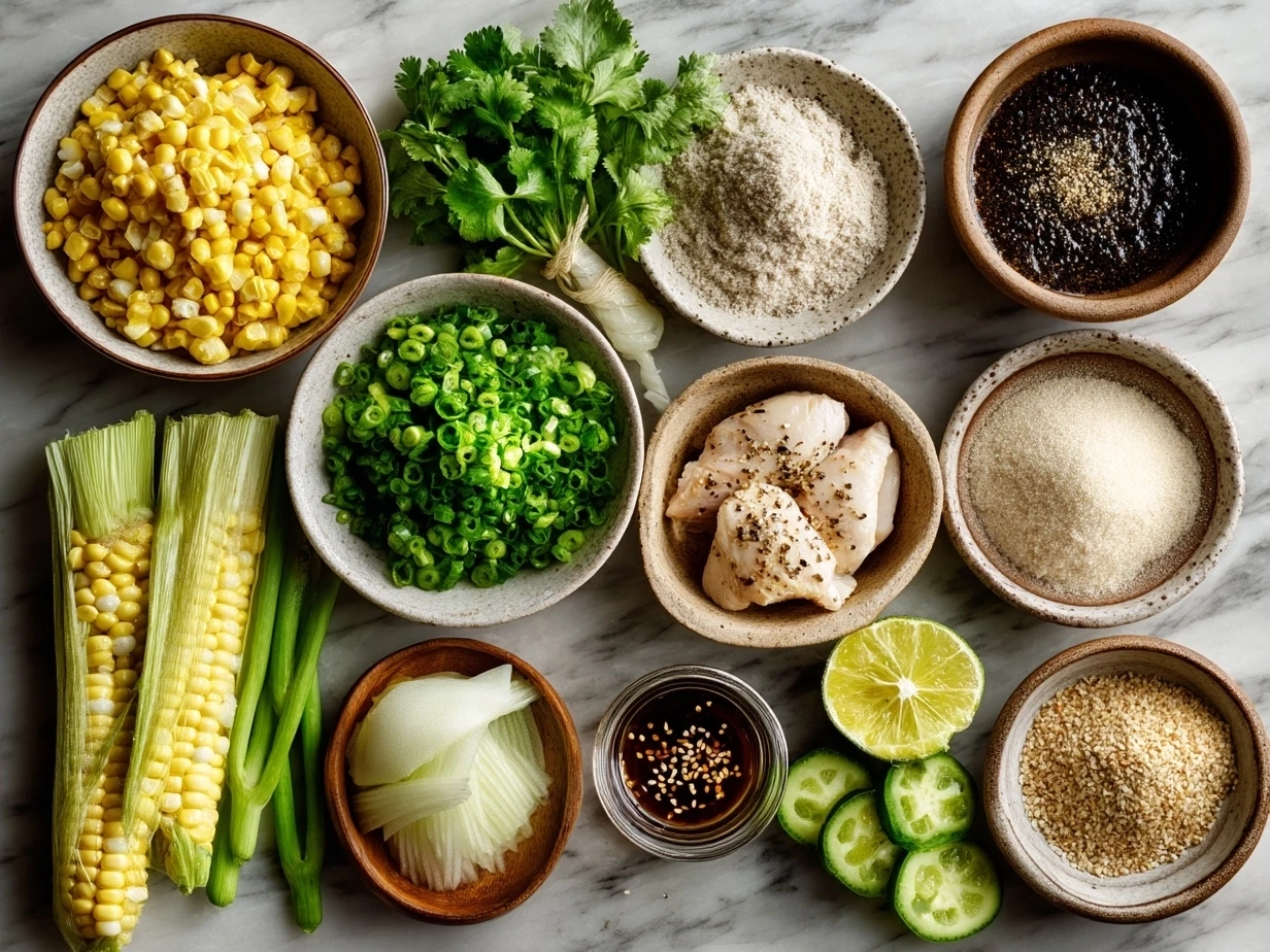 Ingredients for Chicken Rice Bowl with Street Corn