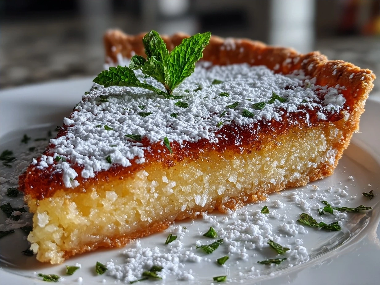 Finished Christmas Sugar Cookie Pie on a festive table