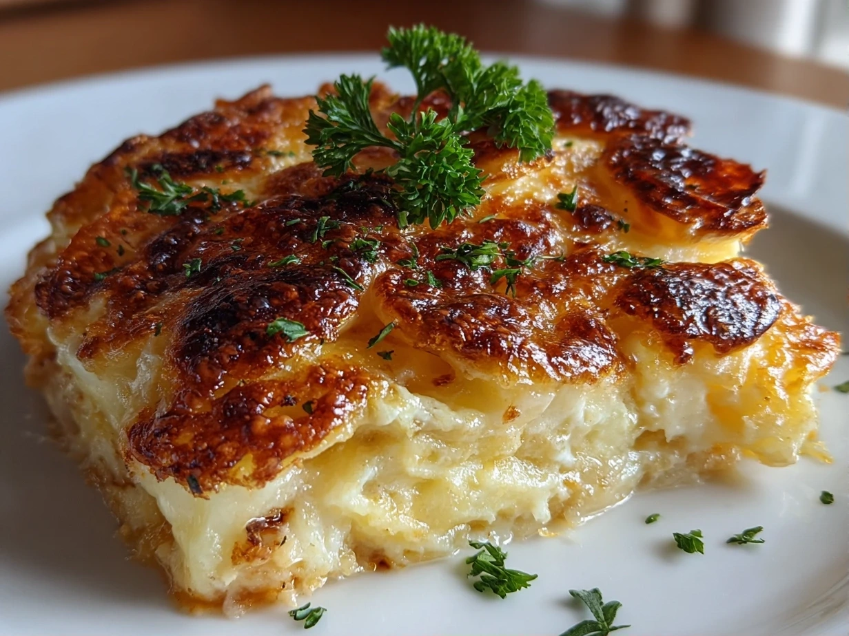 Classic Cheesy Au Gratin Potatoes Freshly Baked