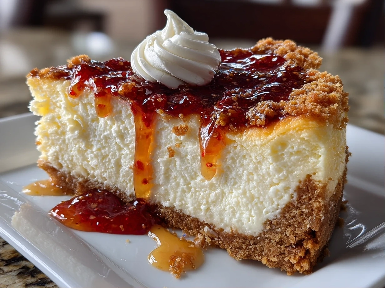 Close-up of homemade Sugar Cookie Cheesecake on white plate