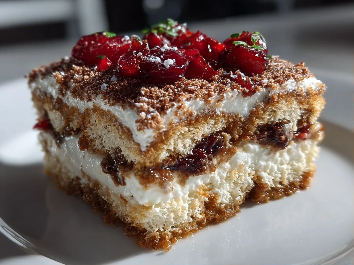 Close-up of Luxe Cranberry Tiramisu