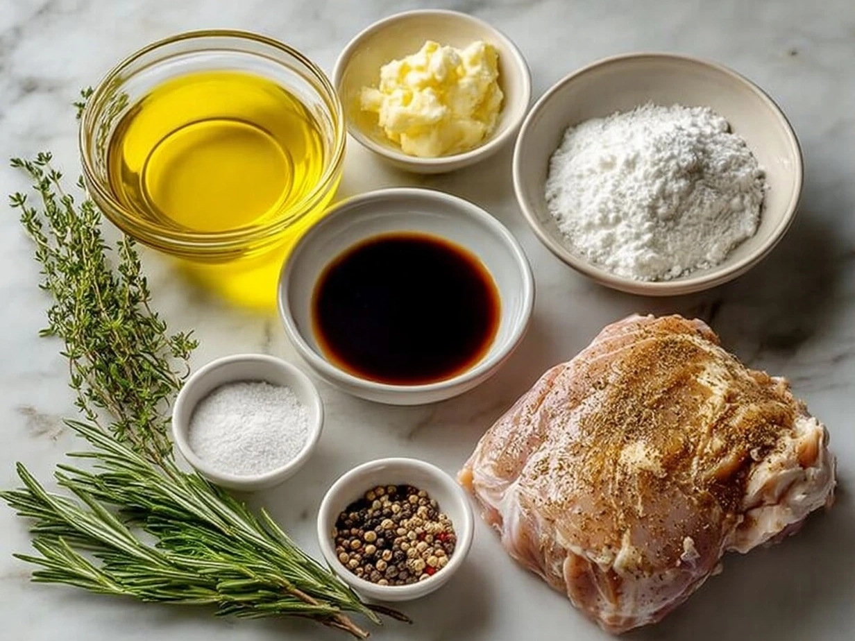 Ingredients for Crock Pot Turkey Breast laid out on a kitchen counter