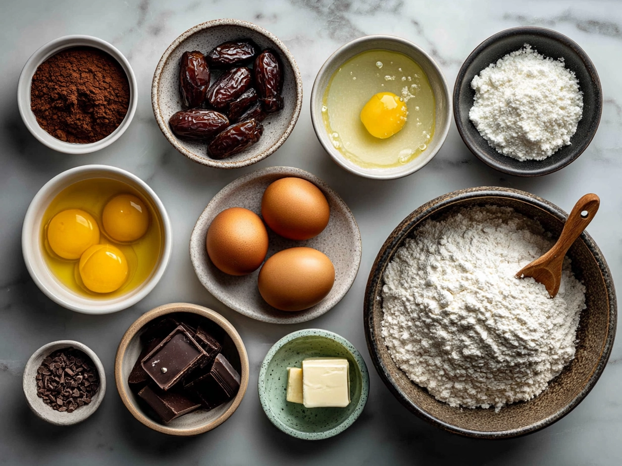 Ingredients for making Date Brownies