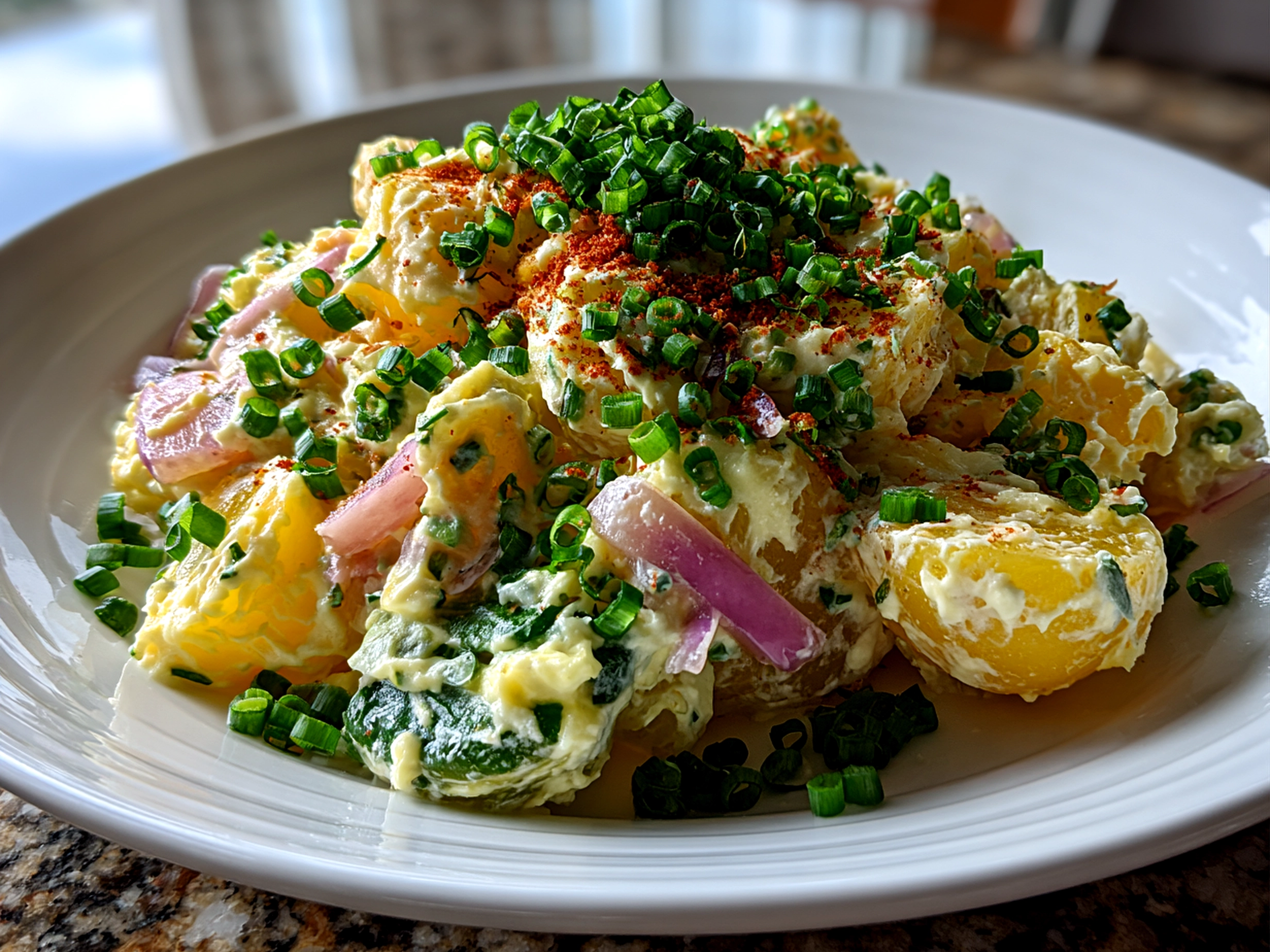 Delicious Japanese Potato Salad Close-up