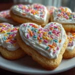 Homemade Frosted Heart Sugar Cookies