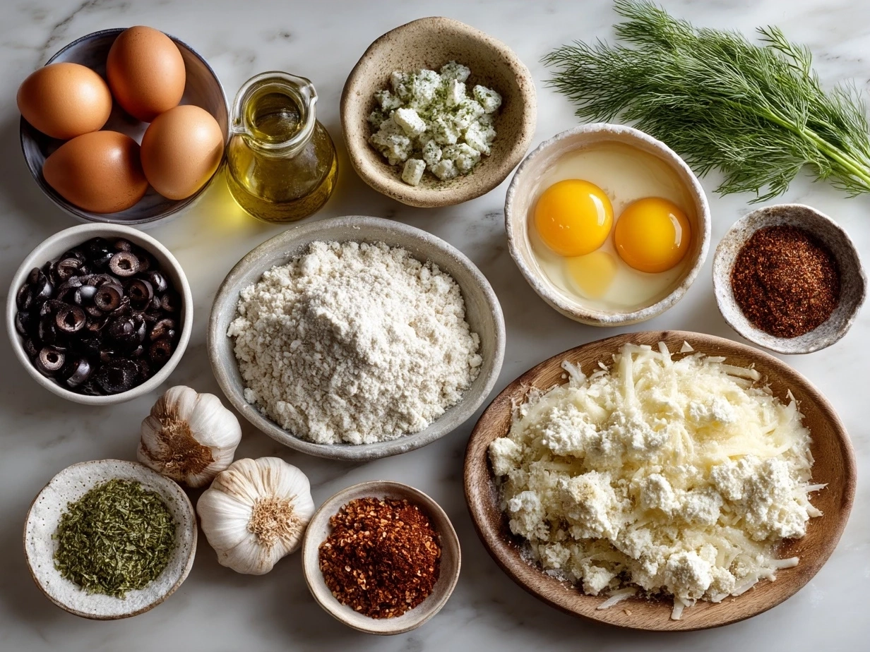 Ingredients for making lasagna soup including ground beef, tomatoes, pasta, cheese, and seasonings