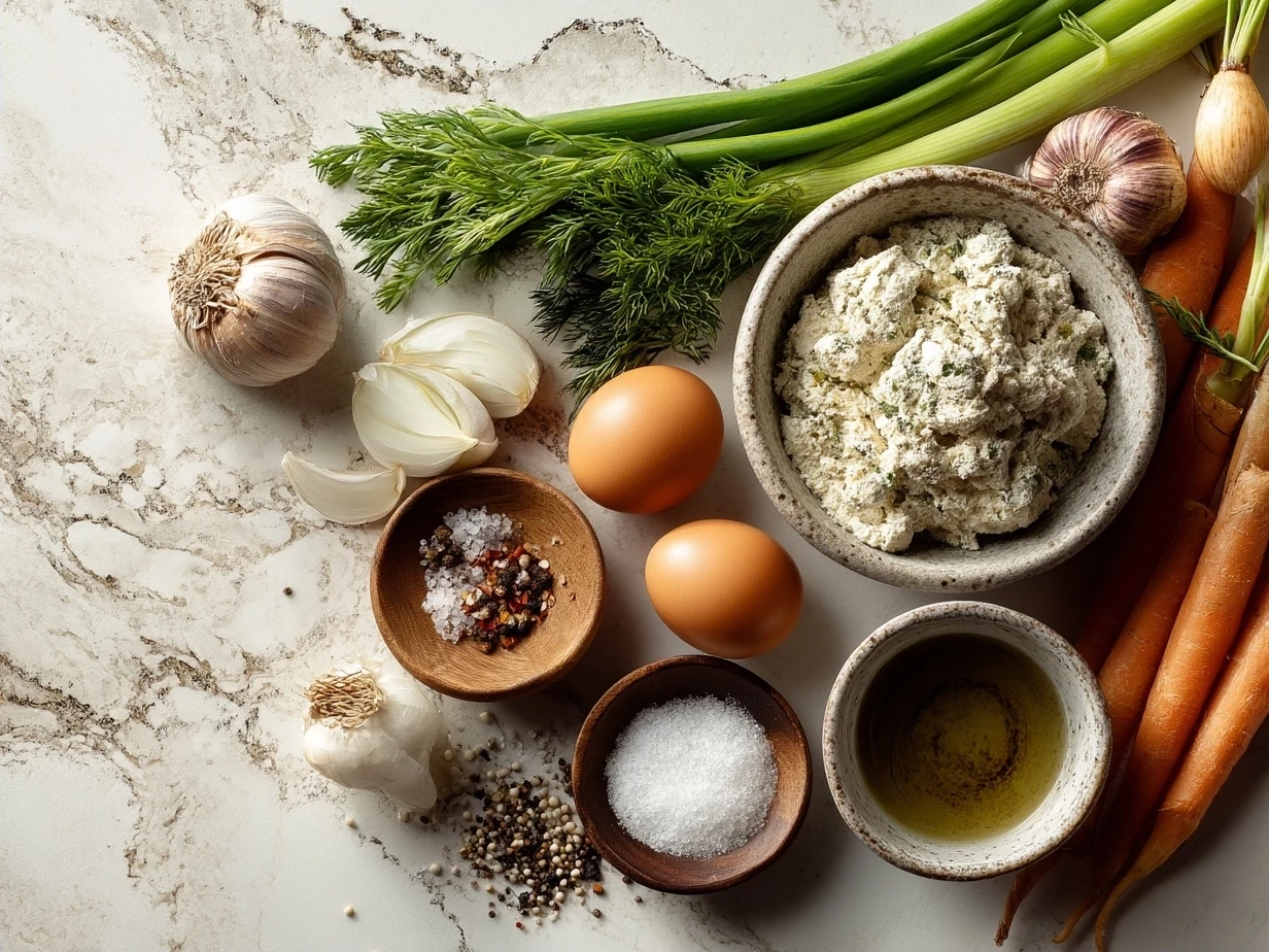 Ingredients for homemade ranch dressing laid out on a kitchen counter
