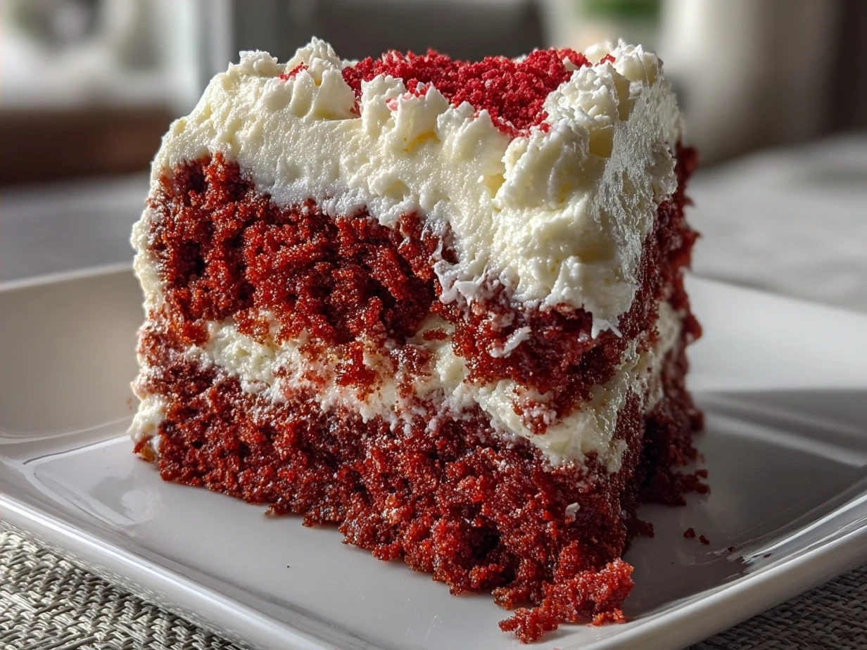 Red Velvet Valentines Day Cake Recipe completed.