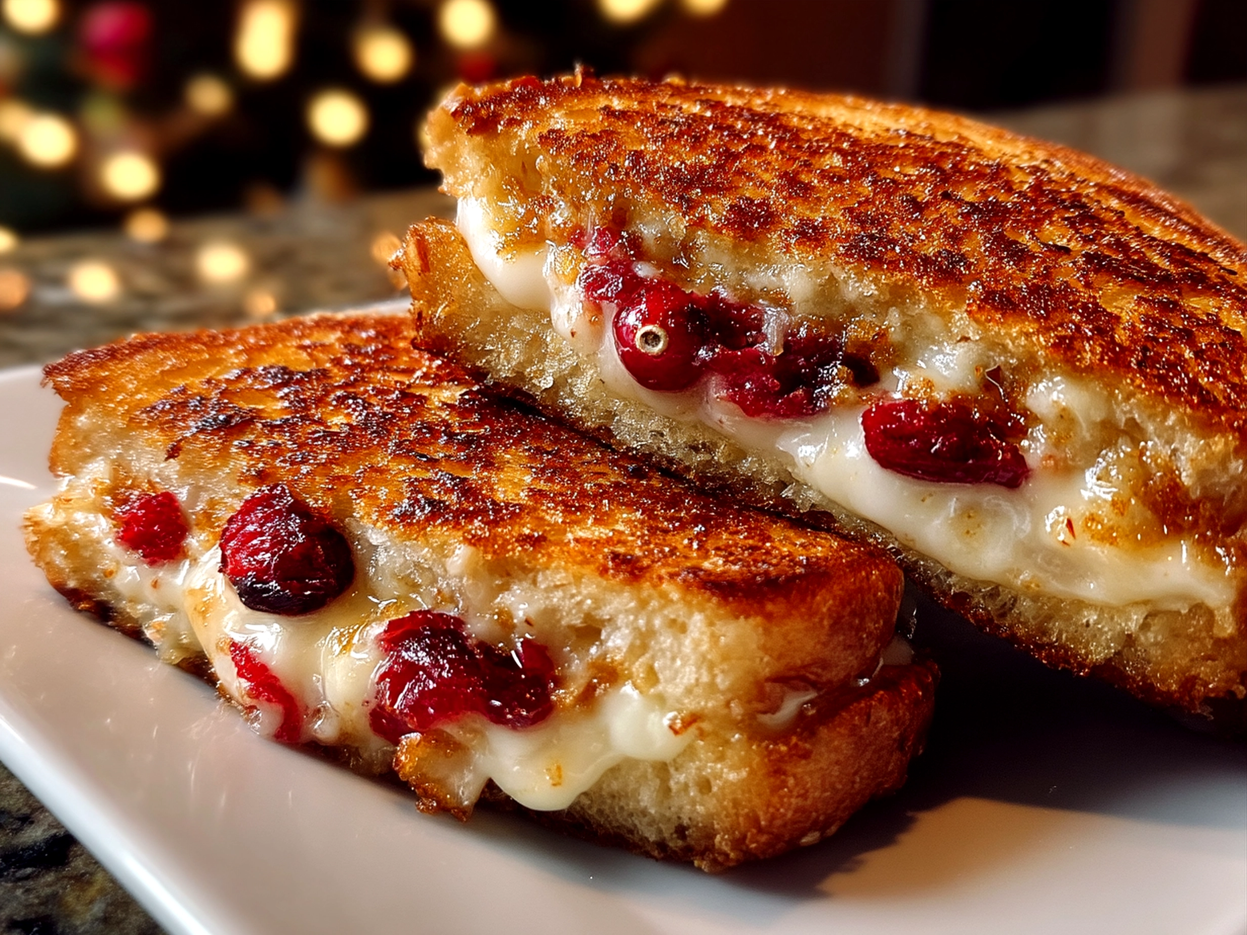 Serving of Apple and Cranberry Grilled Cheese sandwich