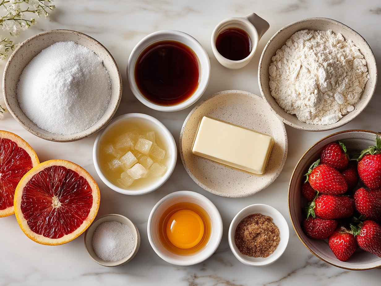 Ingredients for Citrus Berry Burnt Cheesecake