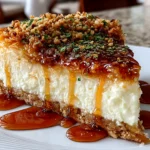 Close-up of freshly baked Honey-Drizzled Baklava Cheesecake Phyllo Cookies