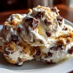 Freshly prepared Cookie Dough Greek Yogurt with Chocolate Chips