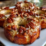 Homemade Banana Nut Bagels Close-up