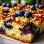 Homemade Sourdough Blueberry Breakfast Bars