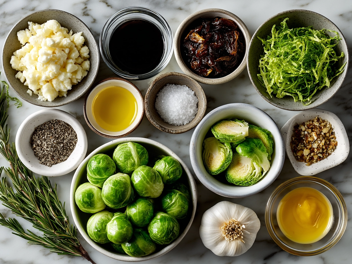 Ingredients for Maple Balsamic Roasted Brussels Sprouts