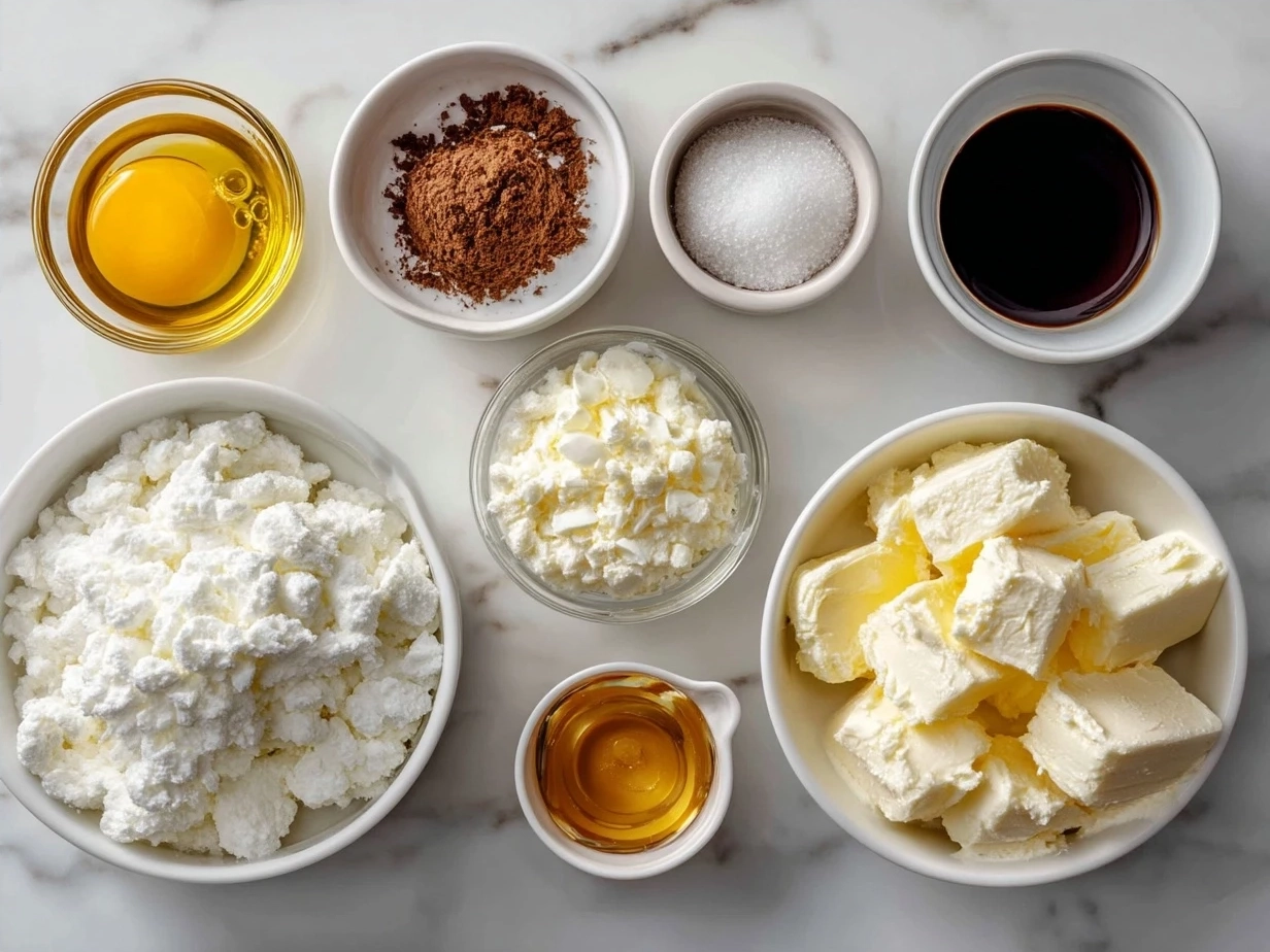 Ingredients to make No-Bake Greek Yogurt Jello Cheesecake