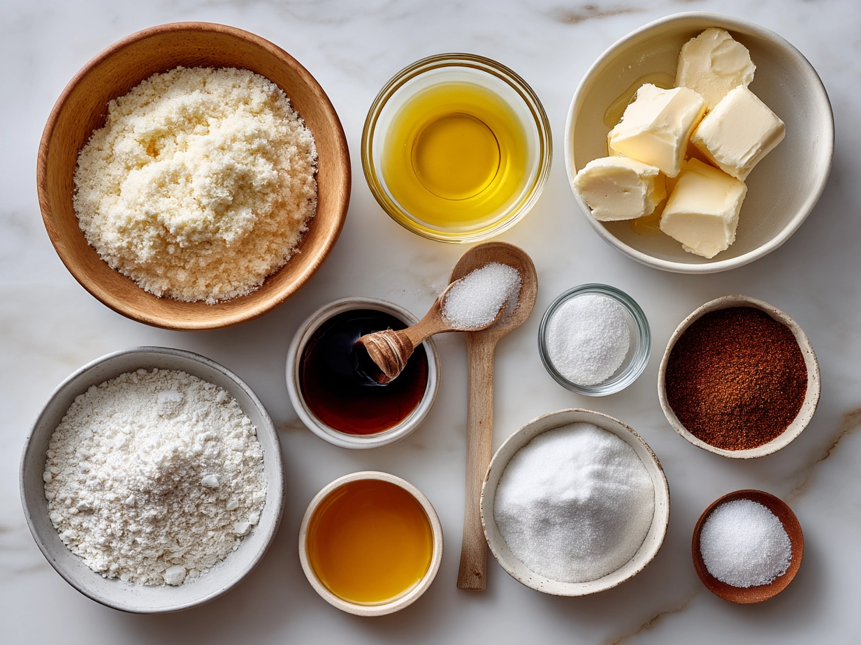 Ingredients for Pineapple Upside Down Sugar Cookies displayed in bowls to keep things simple and comforting