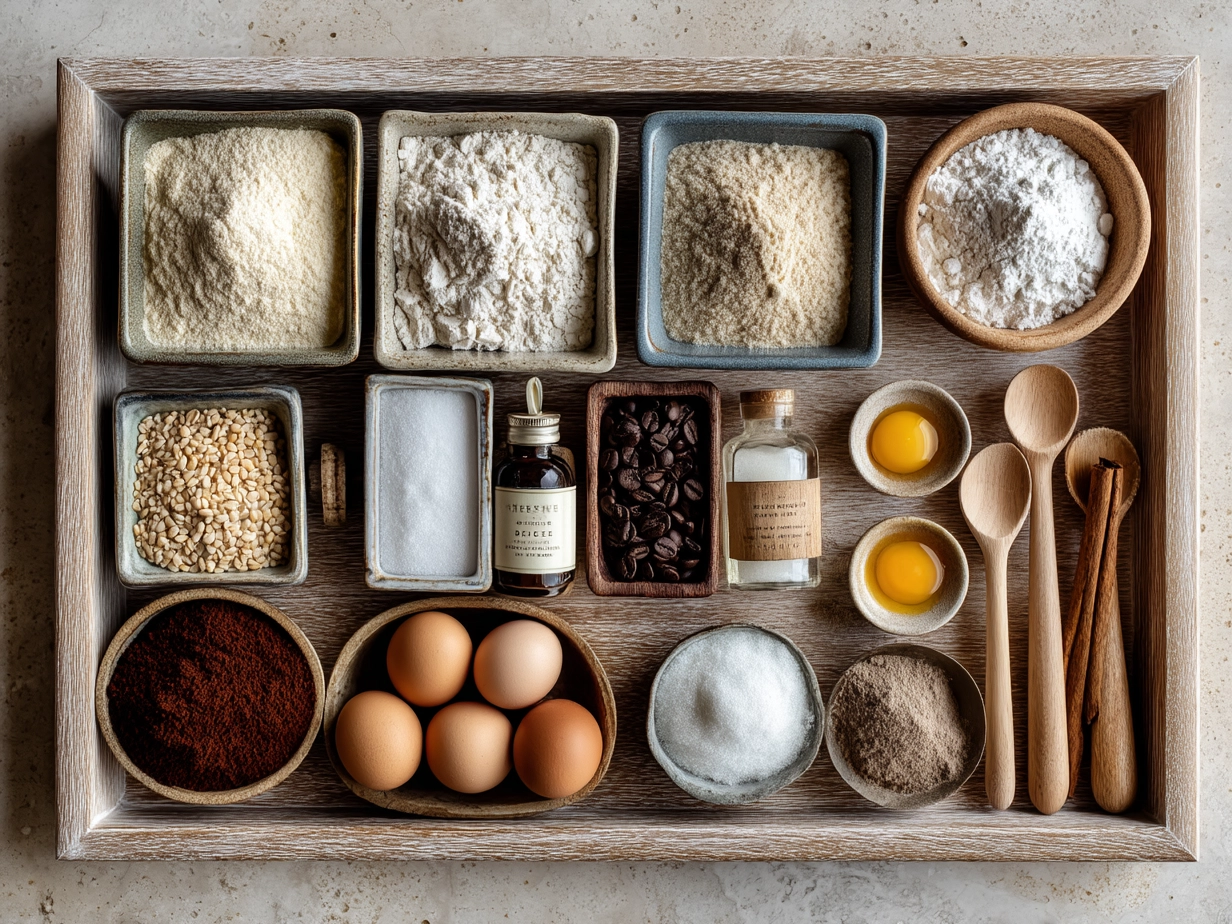 Ingredients for Spanish Churro-Inspired Pancakes: flour, sugar, cinnamon, milk, egg, butter