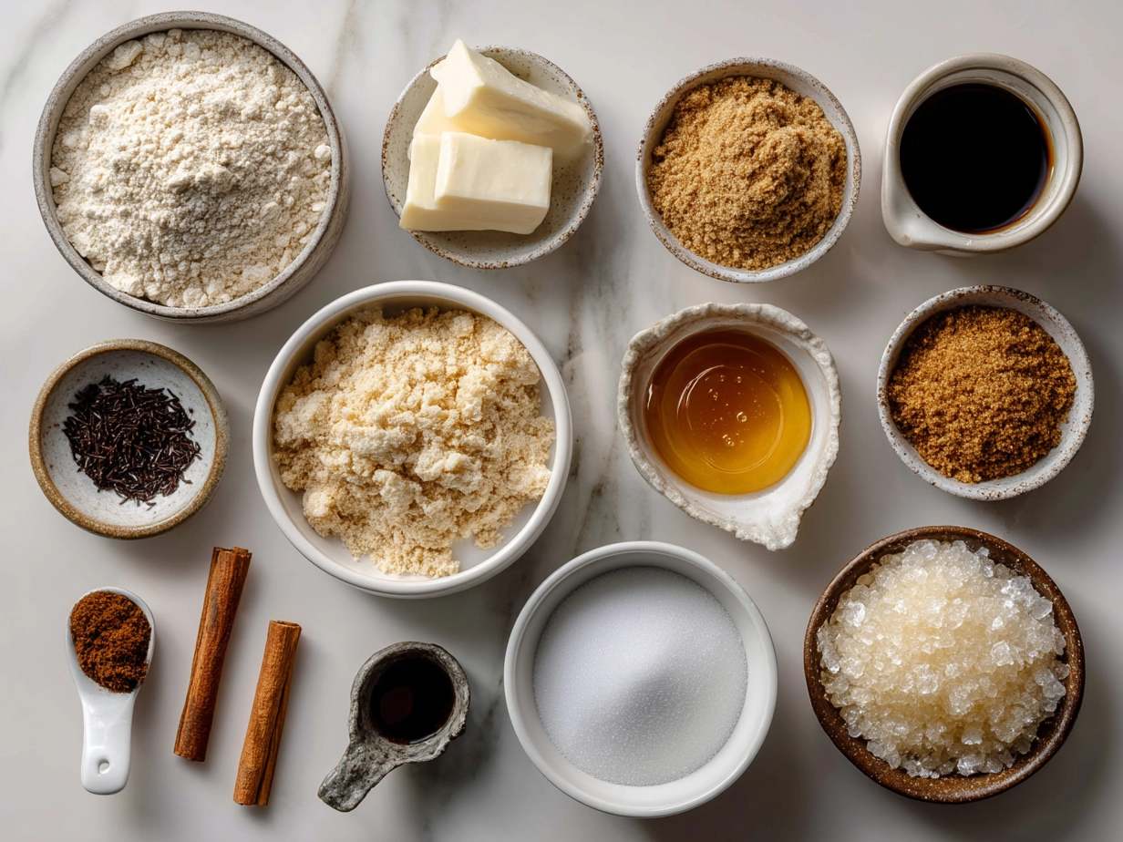 Ingredients for Toffee Apple Pie with Creamy Custard